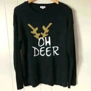 Westport Christmas Holiday Acrylic Deer Sweater Size M